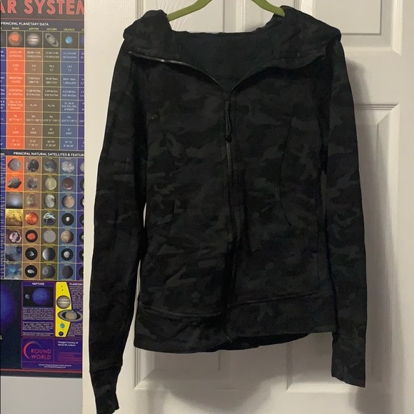 lululemon athletica Jackets & Blazers - Lululemon grey camo scuba zip up hoodie